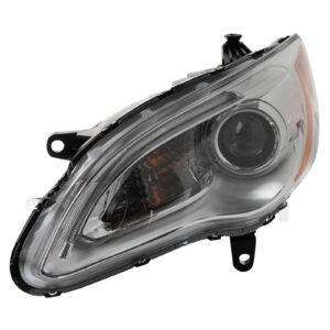 Headlight Headlamp Halogen Chrome Bezel Driver Side Left for 11-14 Chrysler 200