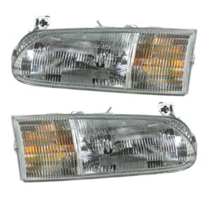 Headlight Assembly Compatible With 1995-1997 Ford Windstar Driver and Passenger Side