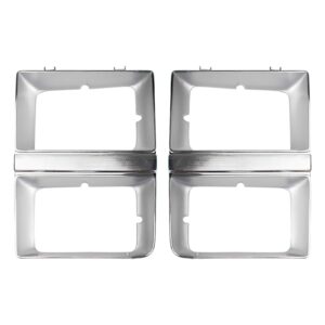 Headlight Bezel Set Fits 81-82 Chevrolet C/K10 20 30 Blazer 1500 2500 3500