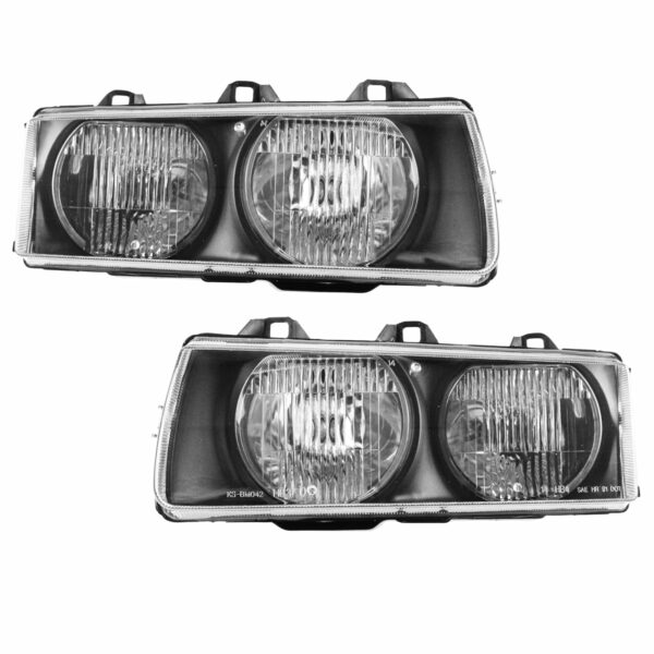 Headlights Headlamps Left & Right Pair Set of 2 for 92-99 BMW E36 3 Series