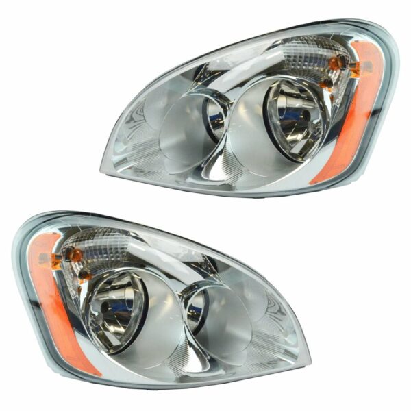 Halogen Headlight Lamp Pair Driver & Passenger Set for Freightliner Cascadia