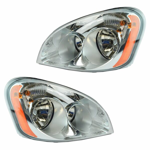 Halogen Headlight Lamp Pair Driver & Passenger Set for Freightliner Cascadia