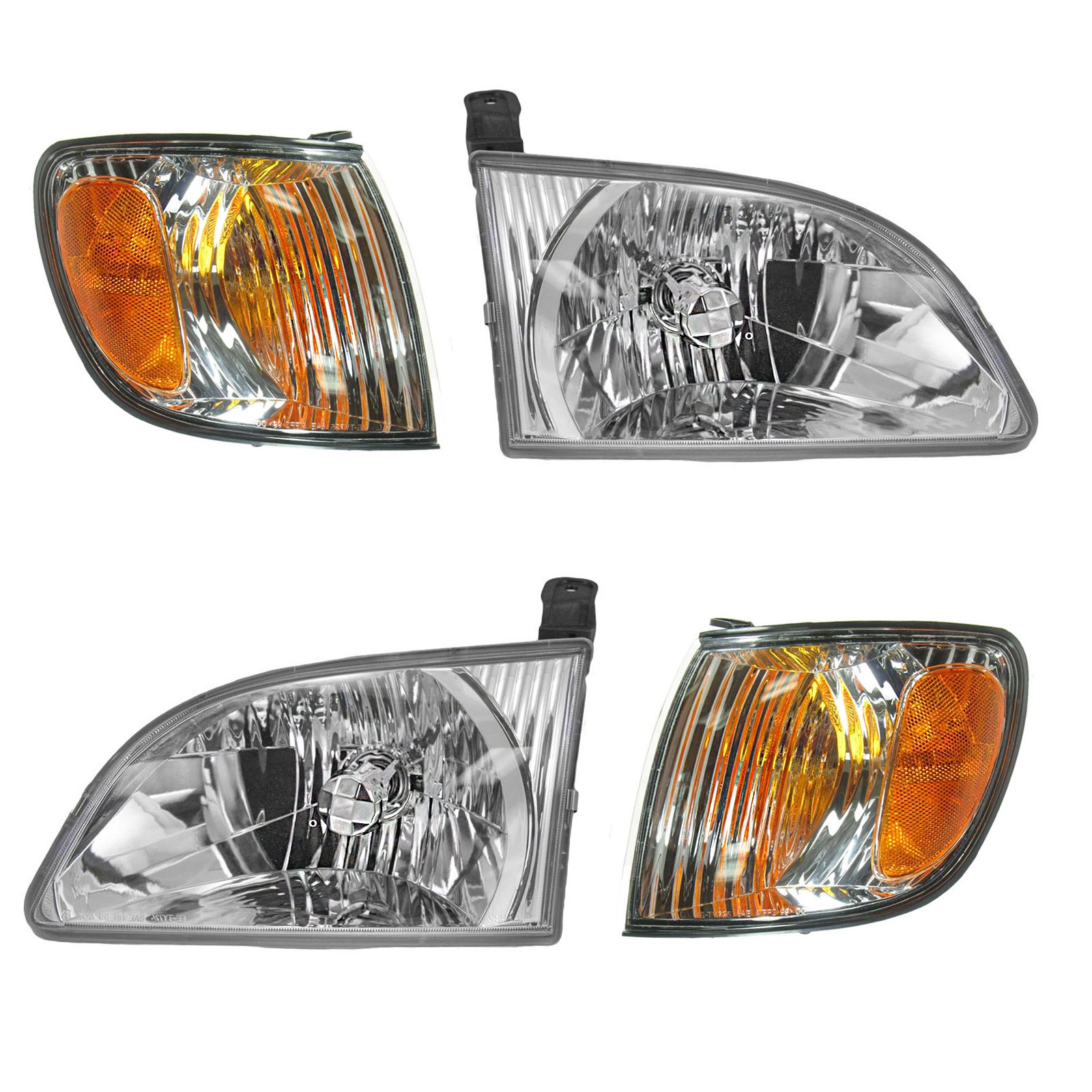 Headlight Corner Light Lamp LH RH Left Right Kit Set of 4 for 01-03 Sienna