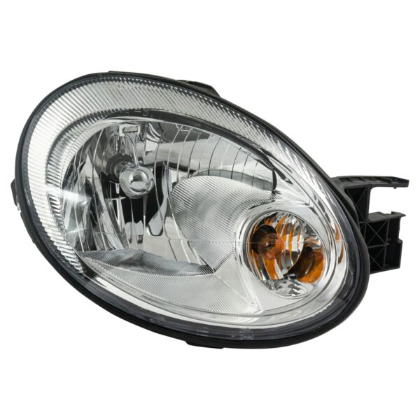 Headlight Headlamp w/ Chrome Bezel Passenger Side Right RH Compatible with 03-05 Dodge Neon