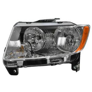 Halogen Headlight Lamp Left Hand Driver Side LH for 11-13 Jeep Compass