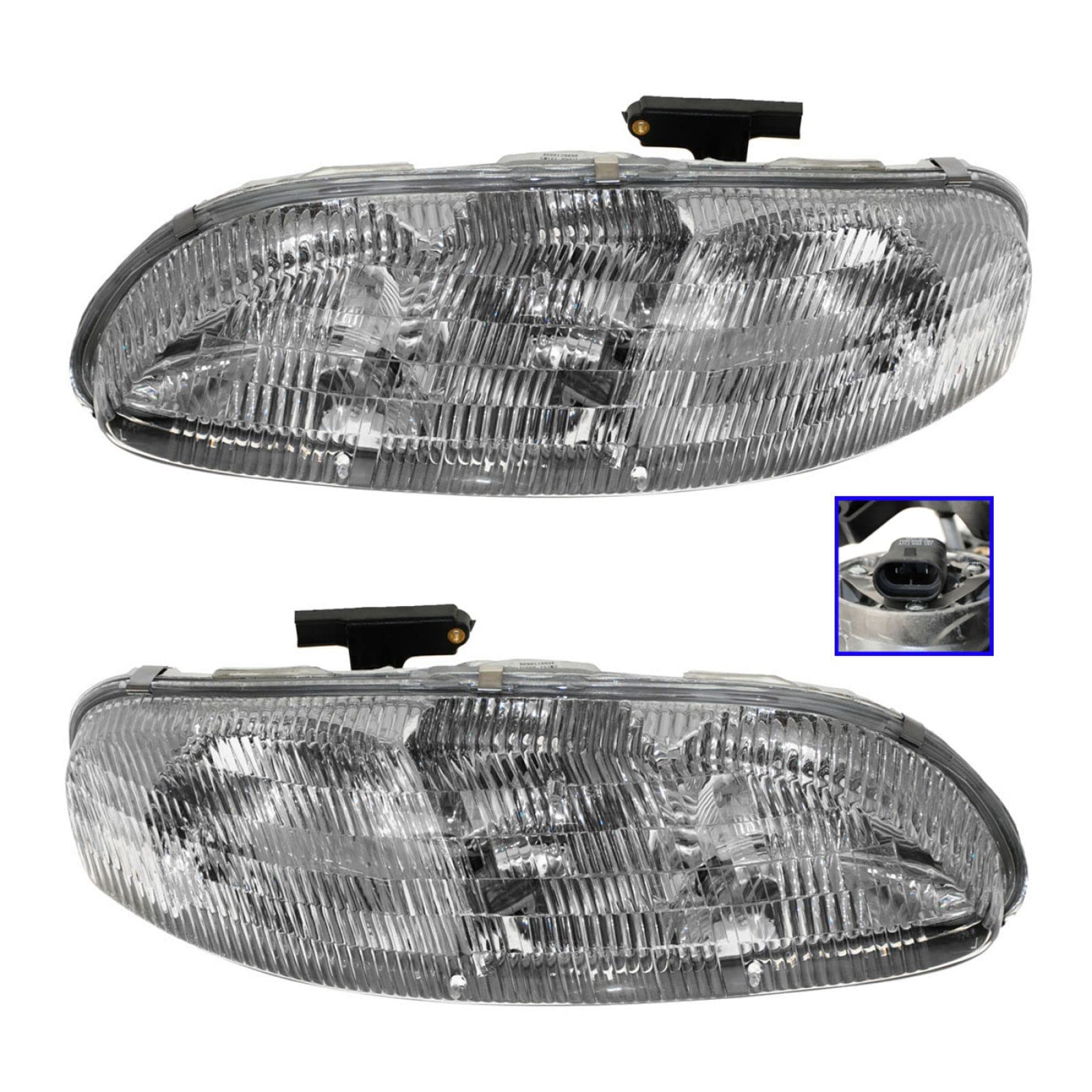 Headlights Headlamps Left & Right Pair Set for Chevy Lumina Monte Carlo