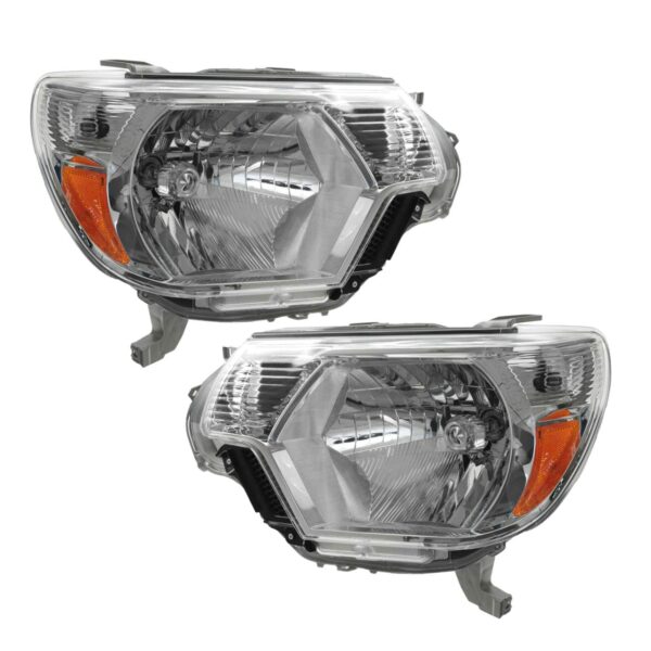 Headlights Headlamps Left LH & Right RH Pair Set for 12-13 Toyota Tacoma