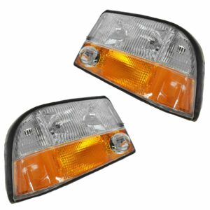 Headlights Headlamps w/ Fog Lights LH & RH Pair Set for GMC Jimmy S-15 Truck