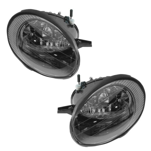 Headlights Headlamps Left & Right Pair Set for 98-99 Ford Taurus