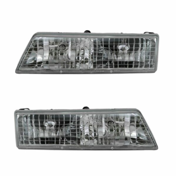 Headlights Headlamps Left & Right Pair Set for 95-97 Mercury Grand Marquis