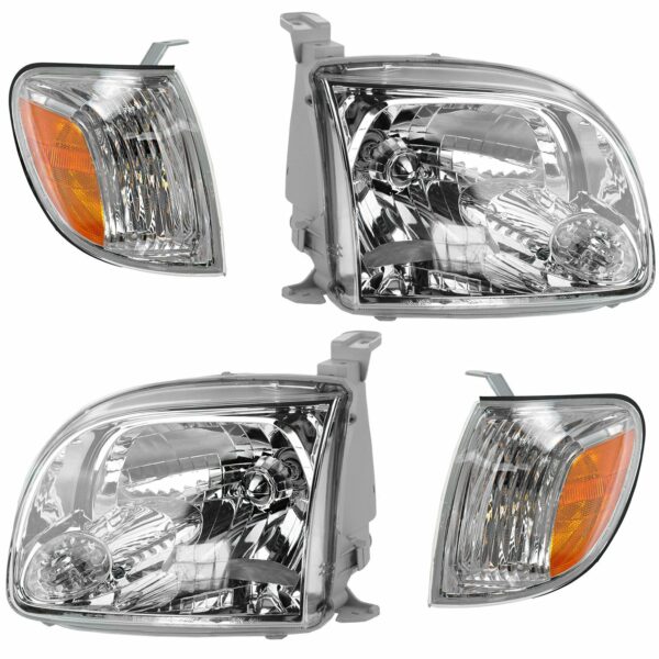 Headlight Parking Light Lamp LH RH 4 Piece Kit for 05-06 Tundra Truck