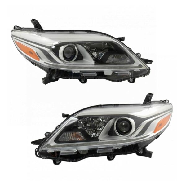Headlight Headlamp Pair Halogen Driver & Passenger Set for Toyota Sienna