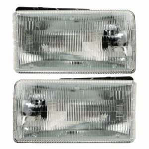 Headlamps Headlights Left & Right Pair Set for 91-96 Dodge Dakota Pickup Truck