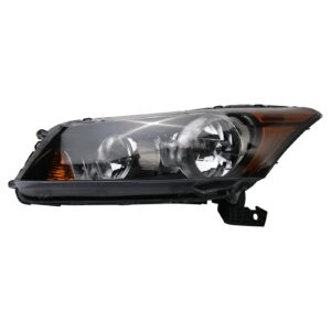 Left Headlight Compatible with 2008-2012 Honda Accord