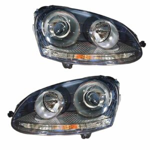 HID Headlight Headlamp Light Lamp Pair Set LH & RH for VW Volkswagen Golf Rabbit