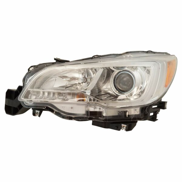 Halogen Headlight Headlamp w/ Chrome Bezel Driver Side LH Compatible with Subaru Legacy