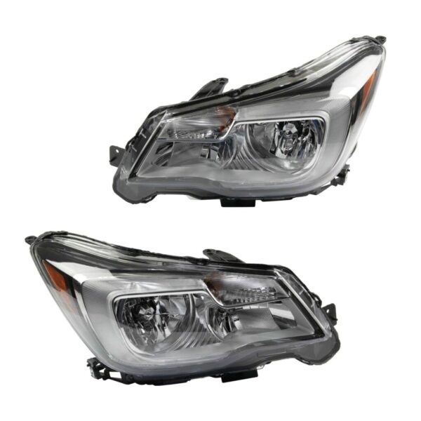 Halogen Headlight Assembly Set LH & RH Sides for 17-18 Subaru Forester