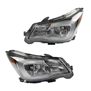 Halogen Headlight Assembly Set LH & RH Sides for 17-18 Subaru Forester