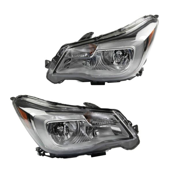 Halogen Headlight Assembly Set LH & RH Sides for 17-18 Subaru Forester