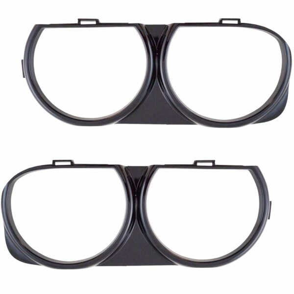Front Headlight Lamp Bezel Trim LH LF & RH RF Pair Compatible with Dodge Challenger