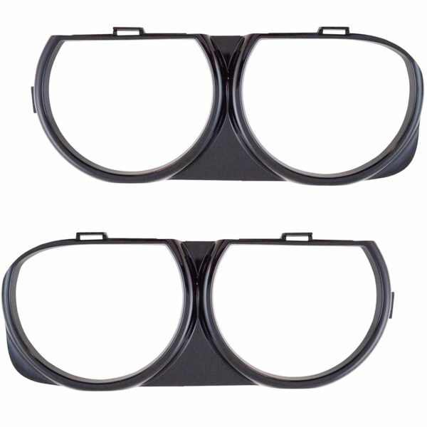 Front Headlight Lamp Bezel Trim LH LF & RH RF Pair Compatible with Dodge Challenger