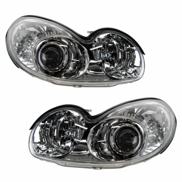 Headlights Headlamps Left & Right Pair Set for 02-05 Hyundai Sonata