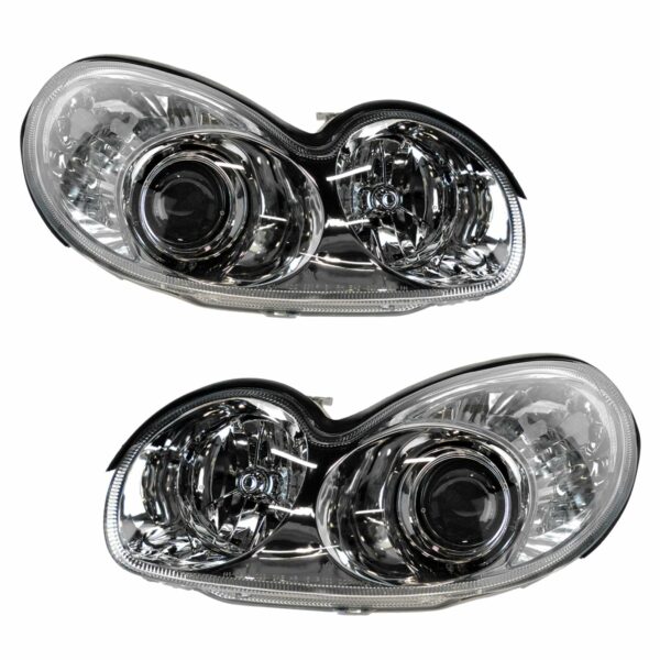Headlights Headlamps Left & Right Pair Set for 02-05 Hyundai Sonata