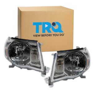 TRQ Headlight Set Fits 2005-2011 Toyota Tacoma