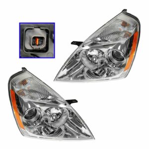 Headlight Headlamp Left LH Right RH Pair Set of 2 Kit for 07-08 Kia Sedona