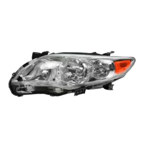 Chrome Housing Headlight Driver Side Left for 11-13 Corolla North America Built