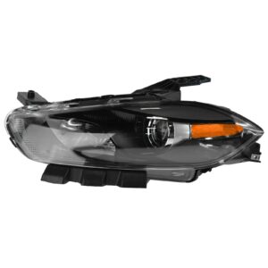 Headlight Headlamp Black HID Driver Side Left Hand LH for 13-14 Dodge Dart