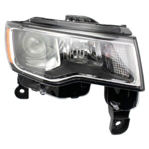 Halogen Headlight Lamp Assembly Passenger Side RH Compatible with Jeep Grand Cherokee