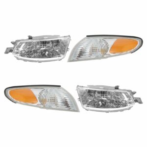 Headlight Headlamp Corner Light Lamp Kit Set of 4 for 99-01 Toyota Solara