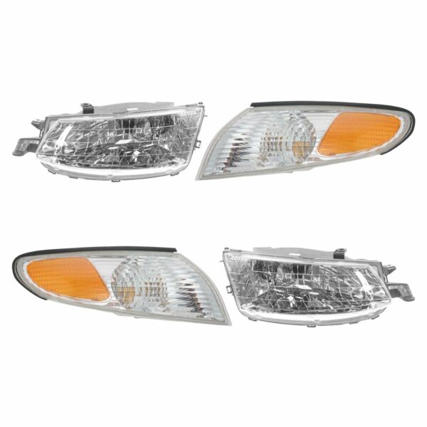 Headlight Headlamp Corner Light Lamp Kit Set of 4 for 99-01 Toyota Solara