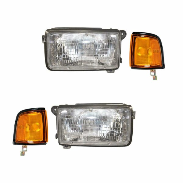 Headlight Parking Marker Turn Signal Light Lamp Set of 4 Compatible with Passport Rodeo