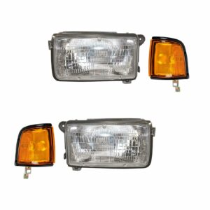 Headlight Parking Marker Turn Signal Light Lamp Set of 4 Compatible with Passport Rodeo