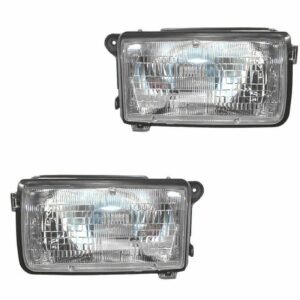 Headlights Headlamps Left & Right Pair Set for Isuzu Rodeo Honda Passport