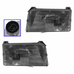 Headlights Headlamps Left & Right Pair Set for Ford F-Series Pickup Truck