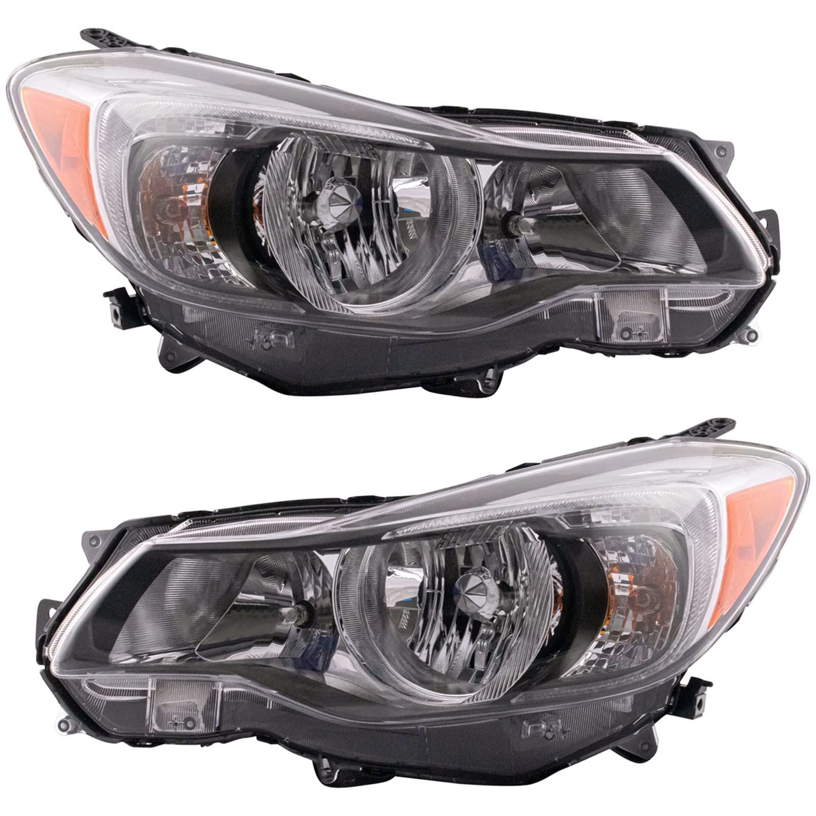 Halogen Headlight Lamp Assembly Pair LH RH Sides Compatible with Subaru Crosstrek Impreza