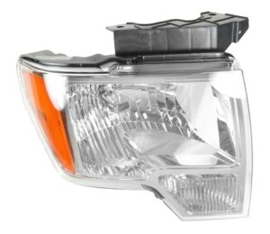 Headlight Headlamp w/ Chrome Passenger Side Right RH for 09-14 F150 Pickup Truck
