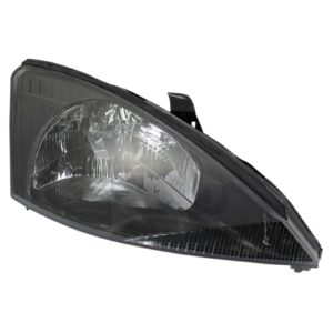 Headlight Halogen RH Right Passenger Side Compatible with 2003-2004 Ford Focus without SVT Models Only