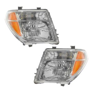 Headlights Headlamps Left & Right Pair Set For Pathfinder Frontier Pickup Truck