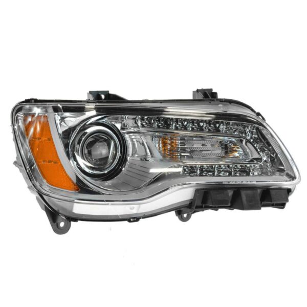 Headlight Halogen Chrome Bezel Passenger Side Right RH for 11-14 Chrysler 300