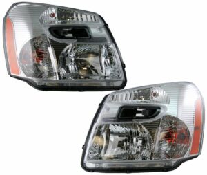 Headlights Headlamps Left & Right Pair Set for 05-09 Chevy Equinox