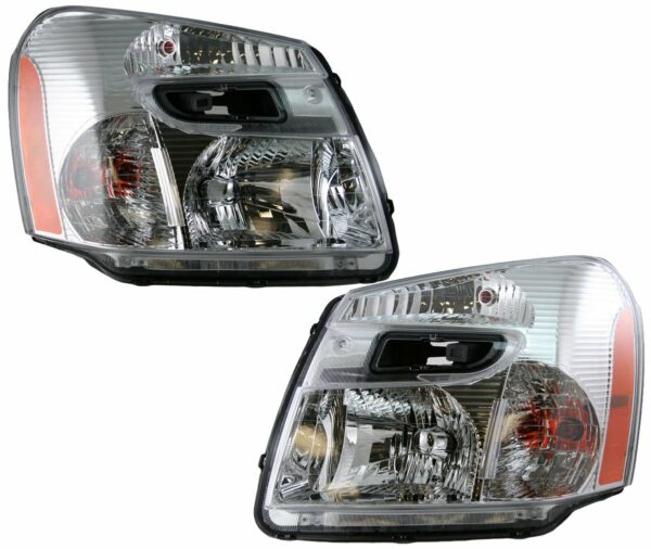 Headlights Headlamps Left & Right Pair Set for 05-09 Chevy Equinox