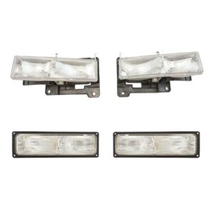 Headlights Headlamps & Parking Corner Signal Light Set Kit for Chevy GMC Truck