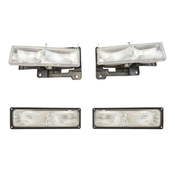 Headlights Headlamps & Parking Corner Signal Light Set Kit for Chevy GMC Truck