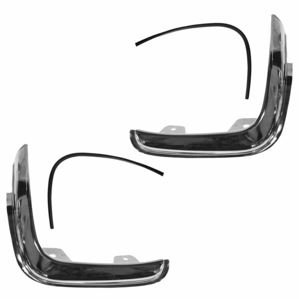 Side Corner Parking Light Trim Chrome Pair Set Compatible with 93-97 Ranger Pickup XLT 2WD