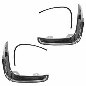 Side Corner Parking Light Trim Chrome Pair Set Compatible with 93-97 Ranger Pickup XLT 2WD