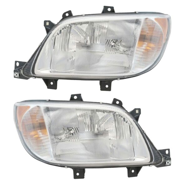 Halogen Headlight Headlamp LH RH Kit Pair Set for 02-06 Dodge Sprinter Van New